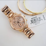 Michael Kors Runway Chronograph Rose Gold Dial Rose Gold Steel Strap Watch for Women - MK5430 Authentic Buy Shop Now