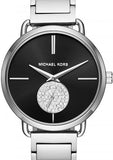 Michael Kors Portia Black Dial Silver Steel Strap Watch for Women - MK3638 Authentic Buy Shop Now