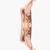 Michael Kors Whitney Chronograph Rose Gold Dial Rose Gold Steel Strap Watch For Women - MK6730 Authentic Buy Shop Now
