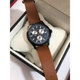 Gucci G-Timeless Chronograph Black Dial Brown Leather Strap Watch For Men - YA126271 Authentic Buy Shop Now