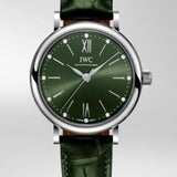 IWC Portofino Automatic Green Dial Green Leather Strap Watch for Women - IW357405 Authentic Buy Shop Now
