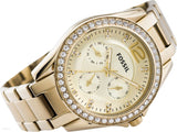 Fossil Riley Gold Dial Gold Steel Strap Watch for Women - ES3203 Authentic Buy Shop Now