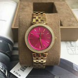 Michael Kors Darci Pink Dial Gold Steel Strap Watch for Women - MK3444 Authentic Buy Shop Now