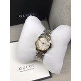 Gucci G Timeless Silver Dial Two Tone Steel Strap Watch For Women - YA126511 Authentic Buy Shop Now