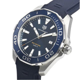 Tag Heuer Aquaracer Quartz Blue Dial Blue Rubber Strap Watch for Men - WAY101C.FT6153 Authentic Buy Shop Now