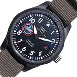 IWC Pilot’s Watch Mark XVIII Top Gun Edition “SFTI” Black Dial Green Nylon Strap Watch for Men - IW324712 Authentic Buy Shop Now