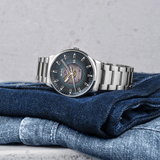 Mido Commander Automatic Gradient Black Dial Silver Steel Strap Watch For Men - M021.407.11.411.00 Authentic Buy Shop Now