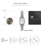 Emporio Armani Gianni T Bar White Mother Of Pearl Dial Two Tone Steel Strap Watch For Women - AR11519 Authentic Buy Shop Now
