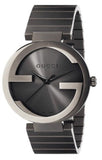 Gucci G Interlocking Quartz Grey Dial Grey Steel Strap Watch For Men - YA133210 Authentic Buy Shop Now