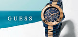 Guess BFF Multifunction Blue Dial Two Tone Steel Strap Watch for Women - W0231L6 Authentic Buy Shop Now