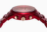 Michael Kors Runway Analog Chronograph Red Dial Red Steel Strap Watch for Women - MK7436 Authentic Buy Shop Now