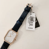Emporio Armani Gianni T Bar Quartz Mother of Pearl Dial Blue Leather Strap Watch For Women - AR11466 Authentic Buy Shop Now