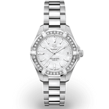 Tag Heuer Aquaracer Diamonds Mother of Pearl Dial Silver Steel Strap Watch for Women - WBD1313.BA0740 Authentic Buy Shop Now