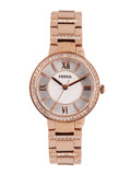 Fossil Virginia White Dial Rose Gold Steel Strap Watch for Women - ES3284 Authentic Buy Shop Now