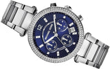 Michael Kors Parker Chronograph Blue Dial Silver Steel Strap Watch for Women - MK6117 Authentic Buy Shop Now