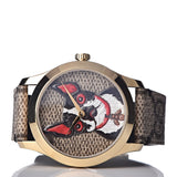 Gucci G Timeless Brown Dial Brown Leather Strap Watch For Women - YA1264056 Authentic Buy Shop Now