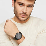 Fossil Neutra Chronograph Black Dial Black Leather Strap Watch for Men - FS5503 Authentic Buy Shop Now