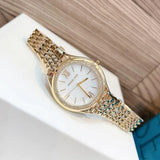 Michael Kors Mindy Three Hand White Dial Rose Gold Steel Strap Watch for Women - MK7078 Authentic Buy Shop Now