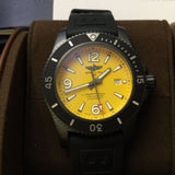Breitling Superocean Automatic 46mm Yellow Dial Black Rubber Strap Watch for Men - M17368D71I1S1 Authentic Buy Shop Now
