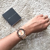 Marc Jacobs Tether Transparent Rose Gold Dial Rose Gold Steel Strap Watch for Women - MBM3414 Authentic Buy Shop Now