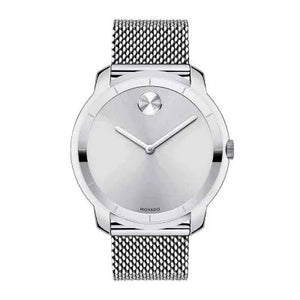 Movado Bold Silver Dial Silver Mesh Bracelet Watch For Men - 3600260 Authentic Buy Shop Now