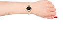 Movado Rondiro 22mm Black Dial Rose Gold Steel Strap Watch For Women - 0607065 Authentic Buy Shop Now