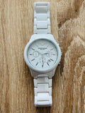 Emporio Armani Ceramica Chronograph White Dial White Strap Watch For Men - AR1453 Authentic Buy Shop Now