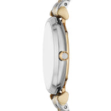 Emporio Armani Gianni T-Bar Beige Dial Two Tone Steel Strap Watch for Women - AR11702 Authentic Buy Shop Now