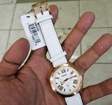 Fossil Cecile White Dial White Leather Strap Watch for Women - AM4486 Authentic Buy Shop Now