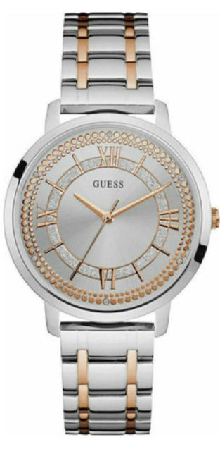 Guess Montauk Silver Dial Two Tone Steel Strap Watch For Women - W0933L6 Authentic Buy Shop Now