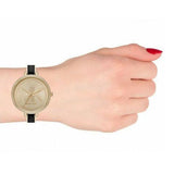 Michael Kors Jaryn Quartz Gold Dial Black Steel Strap Watch For Women - MK4544 Authentic Buy Shop Now