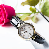Tissot T Lady Flamingo Mother of Pearl White Dial Black Leather Strap Watch for Women - T094.210.16.111.00 Authentic Buy Shop Now
