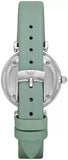 Emporio Armani Gianni T Bar Mother Of Pearl Blue Dial Blue Leather Strap Watch For Women - AR1959 Authentic Buy Shop Now