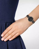 Daniel Wellington Classic Petite York Black Dial Brown Leather Strap Watch For Women - DW00100238 Authentic Buy Shop Now