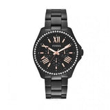Fossil Cecile Multi Function Crystals Black Dial Black Steel Strap Watch for Women - AM4522 Authentic Buy Shop Now