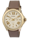 Fossil Cecile Champagne Dial Grey Leather Strap Watch for Women - AM4529 Authentic Buy Shop Now