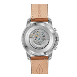 Fossil Grant Sport Automatic Skeleton Blue Dial Brown Leather Strap Watch for Men - ME3140 Authentic Buy Shop Now