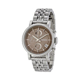 Fossil Boyfriend Chronograph Brown Dial Silver Steel Strap Watch for Women - ES3747 Authentic Buy Shop Now