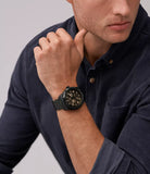 Fossil Bronson Automatic Skeleton Black Dial Black Steel Strap Watch for Men - ME3256 Authentic Buy Shop Now