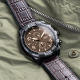 Fossil Bronson Chronograph Brown Dial Brown Leather Strap Watch for Men - FS5713 Authentic Buy Shop Now
