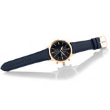 Fossil Townsman Chronograph Blue Dial Blue Leather Strap Watch for Men - FS5436 Authentic Buy Shop Now