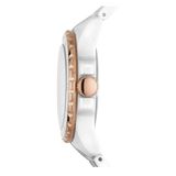 Fossil FB-01 Analog White Dial White Ceramic Strap Watch for Women - CE1107 Authentic Buy Shop Now