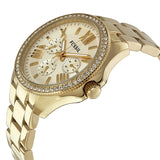 Fossil Cecile Chronograph Gold Dial Gold Steel Strap Watch for Women - AM4482 Authentic Buy Shop Now
