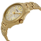 Fossil Cecile Multifunction Champagne Dial Gold Steel Strap Watch for Women - AM4510 Authentic Buy Shop Now