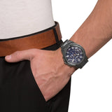 Fossil Grant Chronograph Blue Dial Grey Steel Strap Watch for Men - FS4831 Authentic Buy Shop Now
