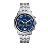 Fossil Neutra Chronograph Blue Dial Silver Steel Strap Watch for Men - FS6025 Authentic Buy Shop Now