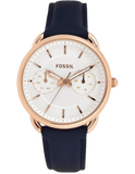 Fossil Tailor White Dial Blue Leather Strap Watch for Women - ES4260 Authentic Buy Shop Now