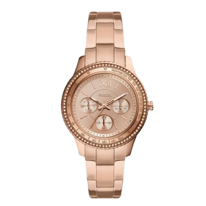 Fossil Stella Sport Multifunction Rose Gold Dial Rose Gold Steel Strap Watch for Women - ES5106 Authentic Buy Shop Now