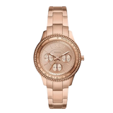 Fossil Stella Sport Multifunction Rose Gold Dial Rose Gold Steel Strap Watch for Women - ES5106 Authentic Buy Shop Now