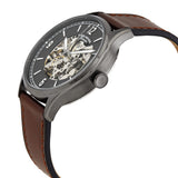 Fossil Forrester Automatic Skeleton Grey Dial Brown Leather Strap Watch for Men - ME3178 Authentic Buy Shop Now